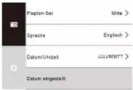 Plasmon-Sat Mite > Sprache Englisch > Datum/Uhrzeit JUJWMTT > Datum eingestellt