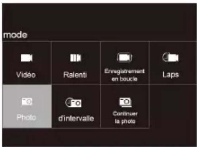 mode Vidéo Ralenti Enregistrement en boucle Laps Photo d'intervalle Continuer la photo