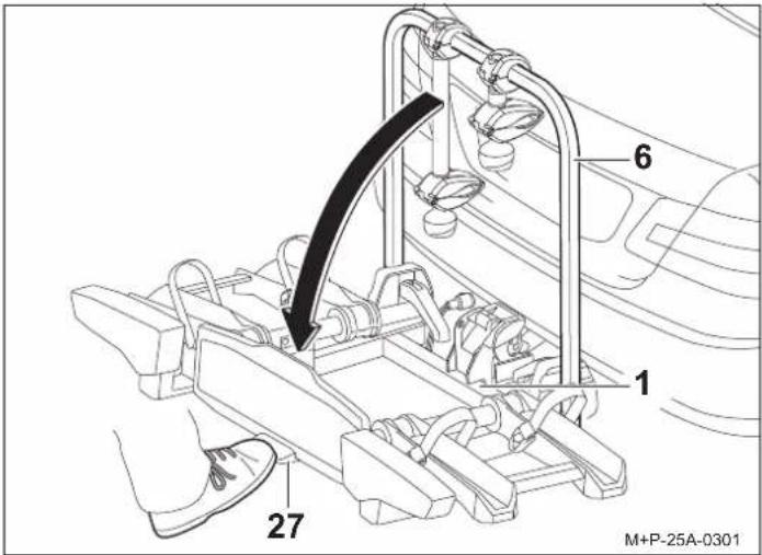 Uebler i41 S - Abaissement du porte-vélos - 1