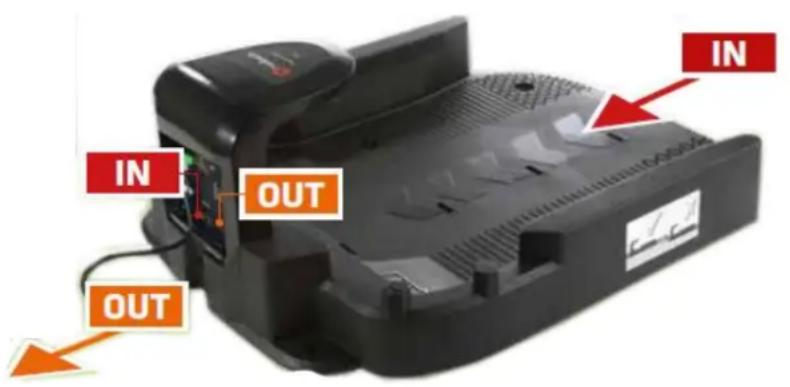 Fuxtec FX-RB218 - Sluit de grensdraad aan op het laadstation: - 1