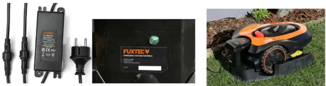 Fuxtec FX-RB218 - Aufladen und Überprüfung der Ladestation - 1