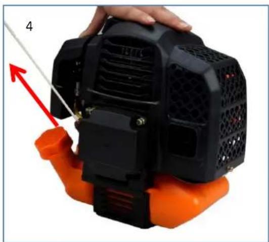 Fuxtec FX-FSR152 - The cutting head rotates immediately when the engine is started. - 2