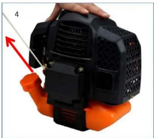 Fuxtec FX-FSR152 - A cabeça de corte gira imediatamente quando o motor é ligado. - 2