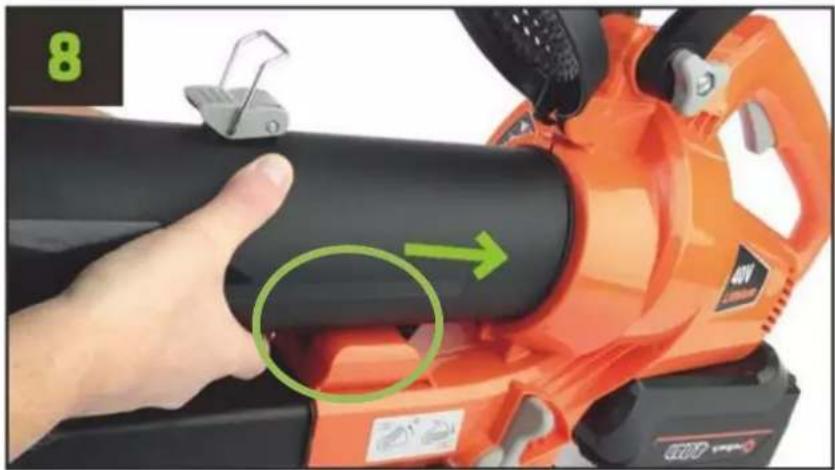 Fuxtec FX-EV480D - Assembling the leaf vacuum cleaner - 8