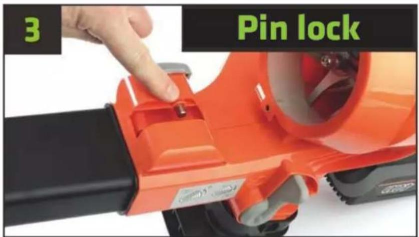 Fuxtec FX-EV480D - Assembling the leaf vacuum cleaner - 3