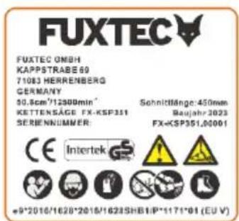 Fuxtec FX-KSP250 - Warning notices sign - 1
