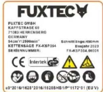 Fuxtec FX-KSP250 - Etiqueta de advertencias - 2