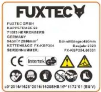 Fuxtec FX-KSP250 - Warning notices sign - 2