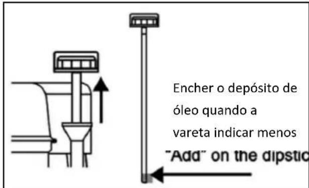 Fuxtec FX-SF210 - Verificar o nível de óleo - 2