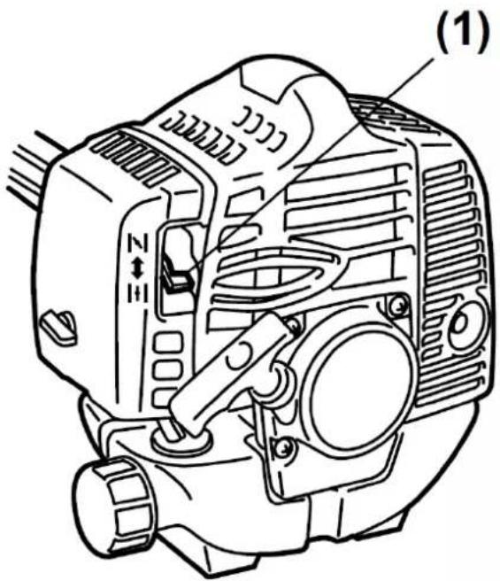 Fuxtec FX-MS125 - CAUTION: The scythe head starts to rotate when the engine is started. - 2