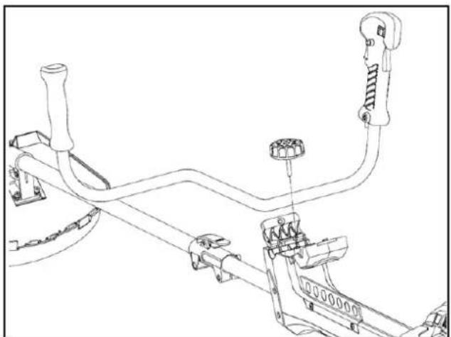 Fuxtec FX-PS152 - Mounting the handle tube for use - 1