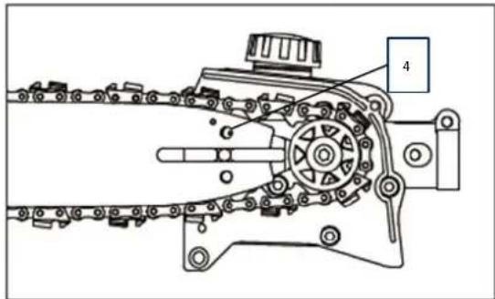Fuxtec FX-MT152 - Mounting the guide bar and saw chain - 4