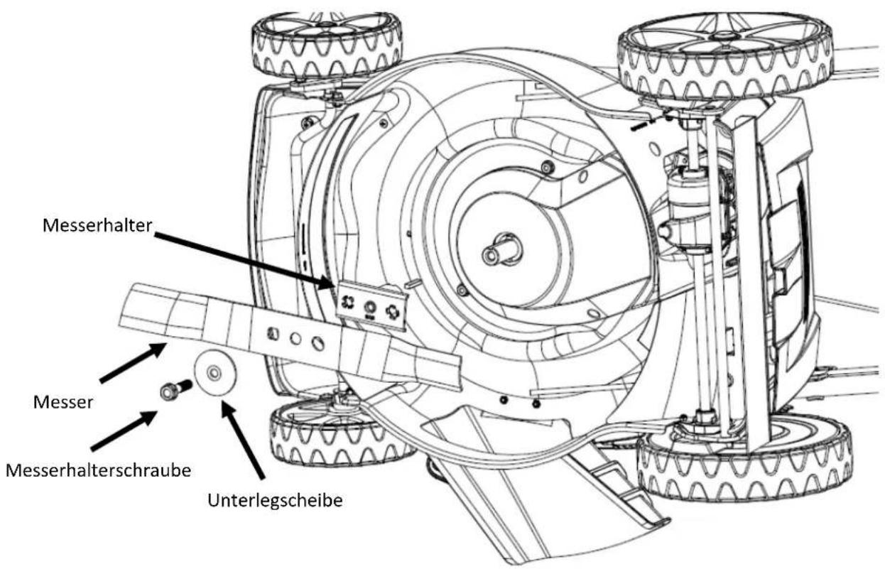 Messerhalter Messer Messerhalterschraube Unterlegscheibe