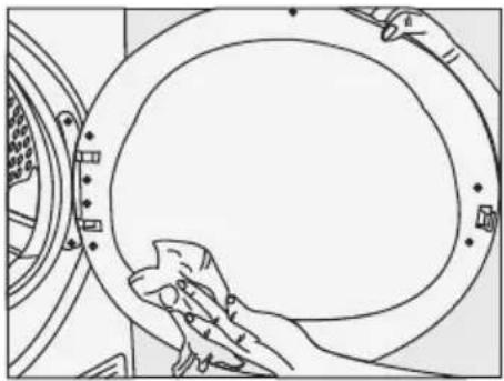 BEKO B5T60230M - Pluizenfilter (interne en externe filters) / Reiniging van de binnenzijde van de deur - 7