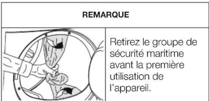 BEKO B5T60230M - Retrait du groupe de sécurité maritime - 1