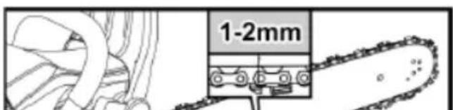 Fuxtec FX-KSP354 - Ponownie zamontować osłone łańcucha na jednostce napędowej (A). W tym celu: - 1