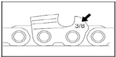 Fuxtec FX-MT152E - Cadena correctamente afilada - 1