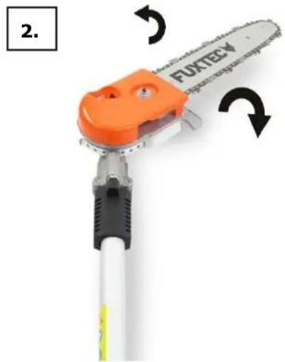 Fuxtec FX-MT152E - Utilisation du kit coupe-branches inclinable : - 2
