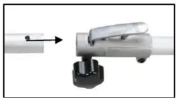 Fuxtec FX-MT152E - The extension is mounted in the same way as the other attachments: - 1