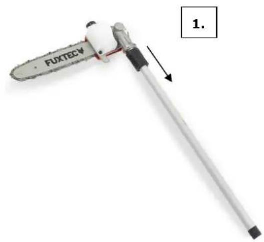 Fuxtec FX-MT152E - Utilisation du kit coupe-branches inclinable : - 1