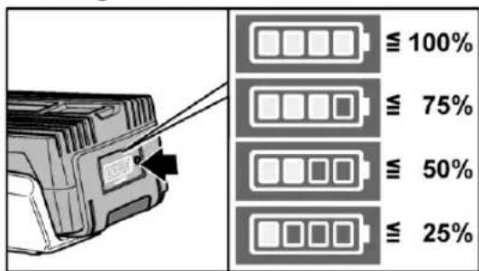 Fuxtec E920D - Niveau de charge de l'accumulateur - 1