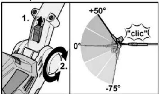 Fuxtec E920D - Adjust the working angle - 2