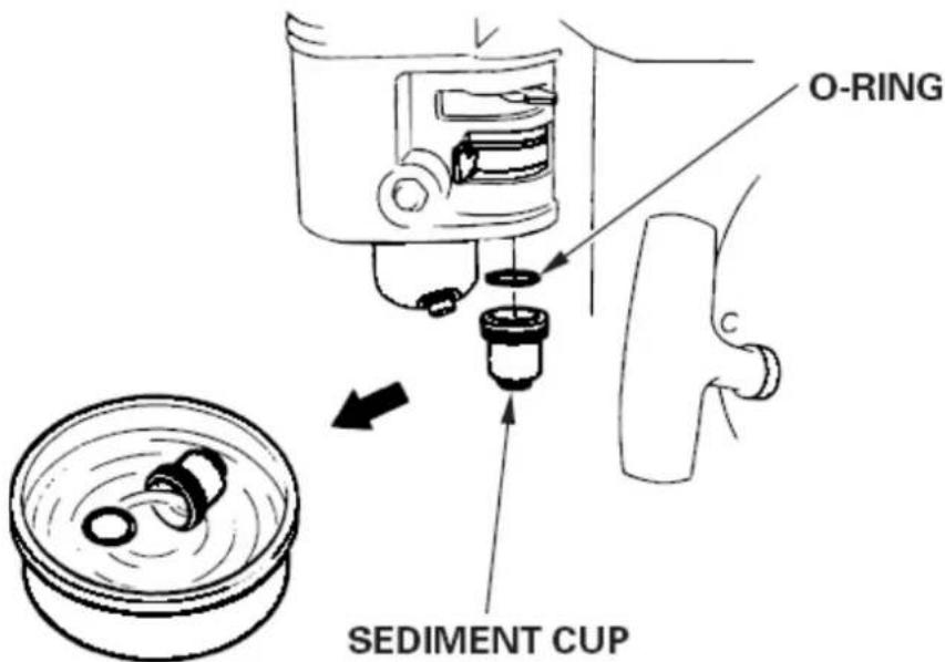 Fuxtec FX-BV240 - Cleaning the sediment bowl - 1