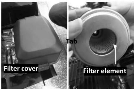 Fuxtec FX-BV240 - CLEANING THE AIR FILTER - 2