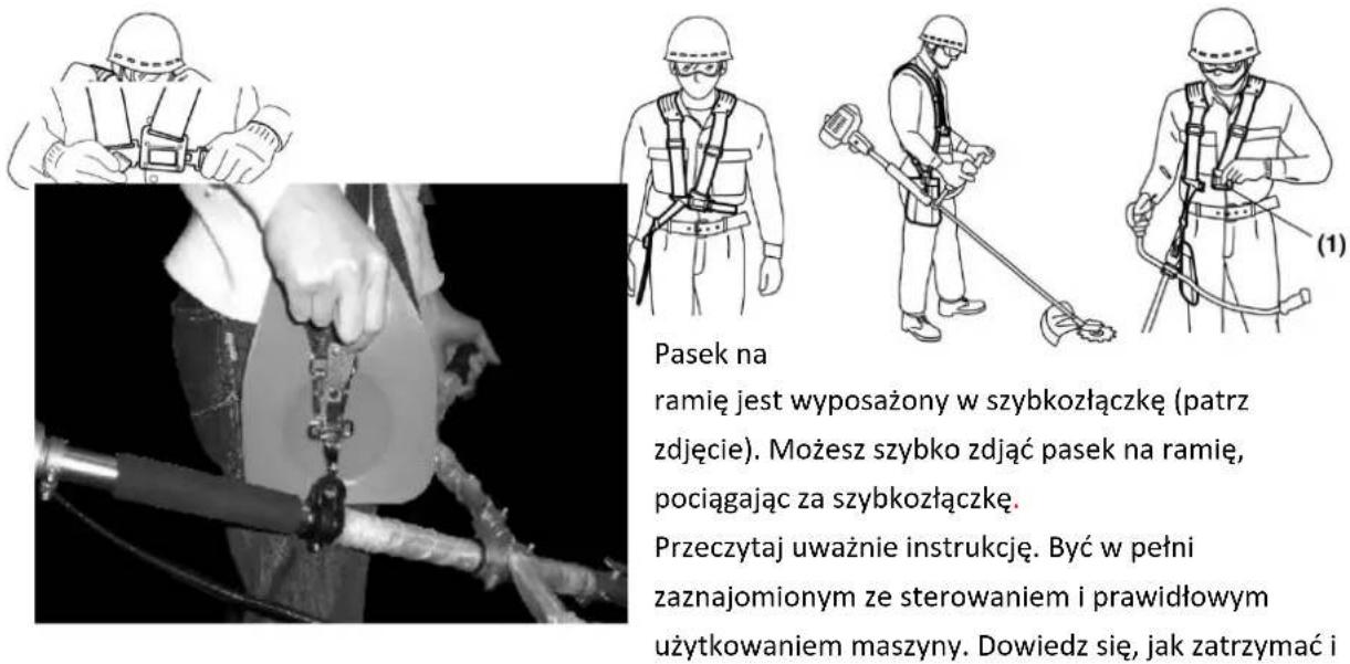 Fuxtec FX-PS162 - Zakładanie paska na ramię - 1