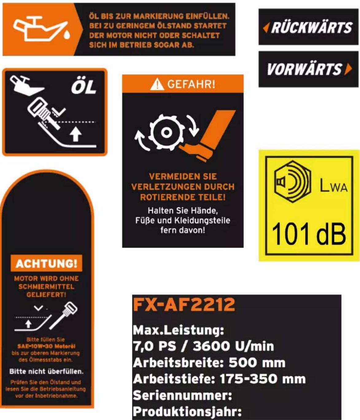Fuxtec FX-AF2212 - WARNUNG! - 5