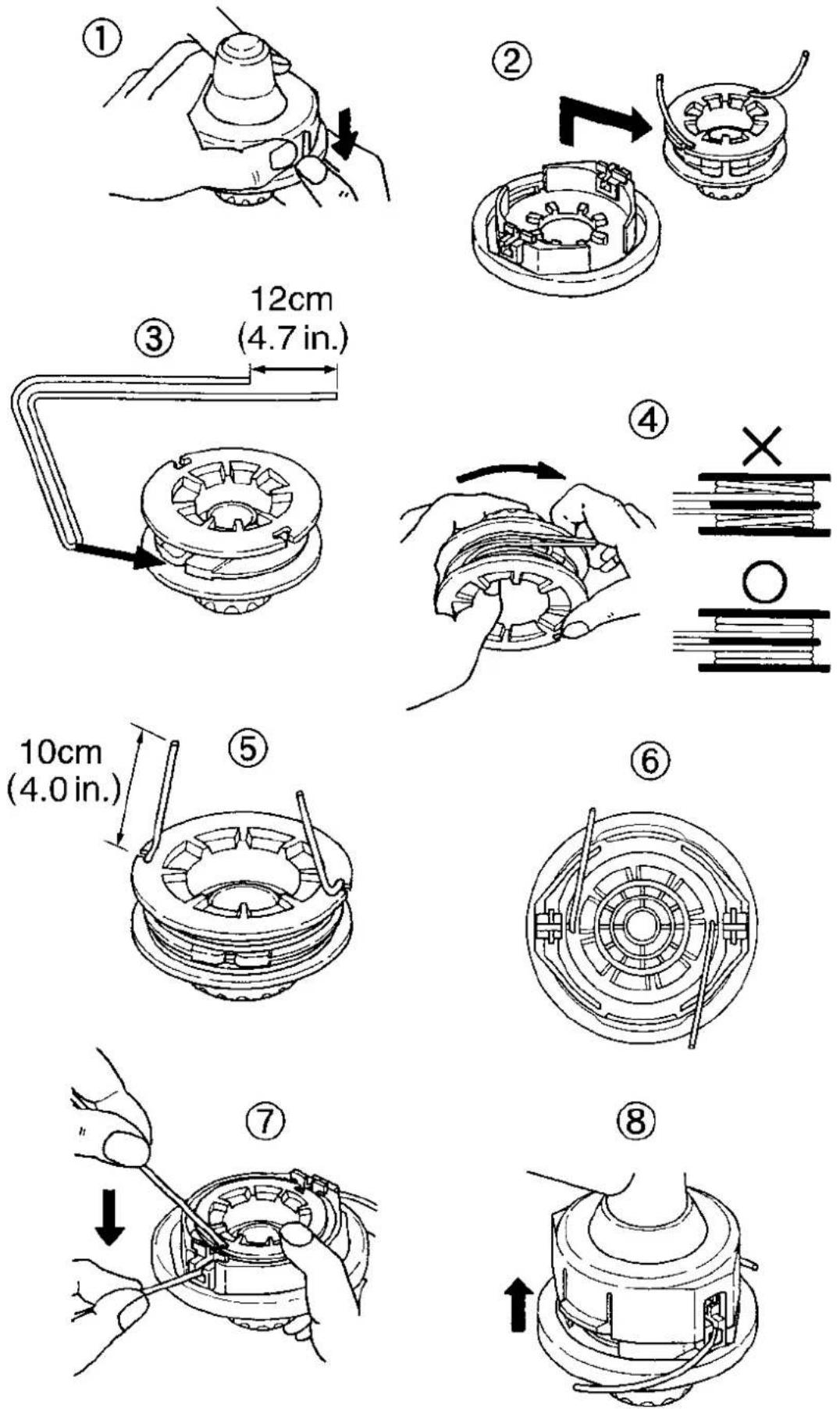 Fuxtec FX-RM4180 - Sostituzione del filo di nylon - 1