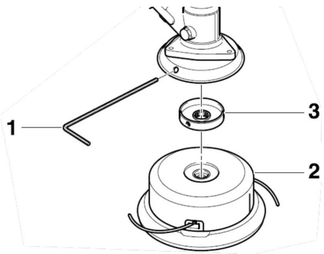 Fuxtec FX-RM4180 - Installation of the lawn trimmer (thread spool) - 1