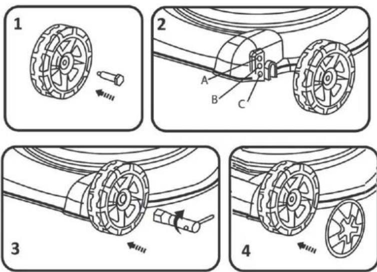 Fuxtec FX-RM4180 - Remarques importantes sur l'assemblage de la tondeuse - 3