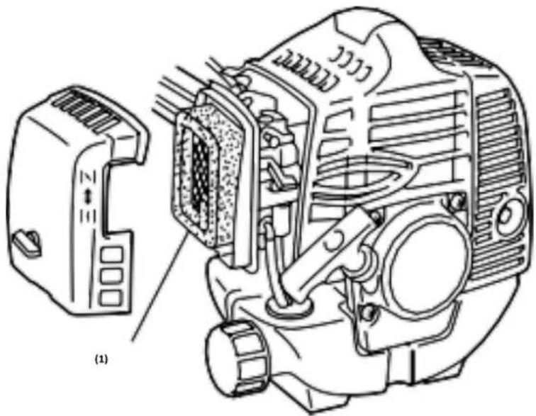 Fuxtec FX-RM4180 - Het luchtfilter reinigen - 1