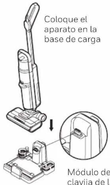 Coloque el aparato en la base de carga Módulo de clavija de la