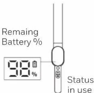 Remaining Battery % 38% Status in use
