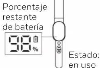 Porcentaje restante de batería 98 % Estado: en uso