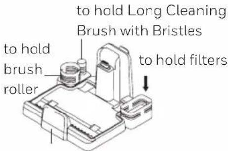 to hold Long Cleaning Brush with Bristles to hold brush roller to hold filters
