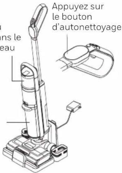 Appuyez sur le bouton d'autonettoyage ins le eau
