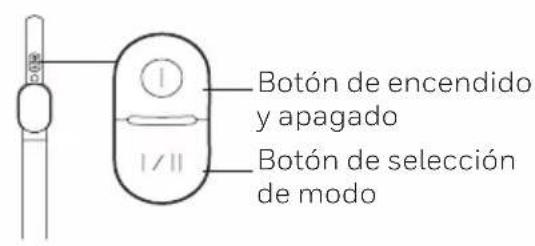 Botón de encendido y apagado Botón de selección de modo