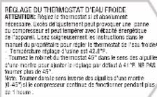 HONEYWELL HWBAP1052 - RÉGLAGE DU THERMOSTAT D'EAU FROIDE - 1