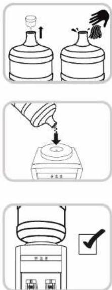 HONEYWELL HWBAP1052 - Pasos para reemplazar botellones de agua - 1