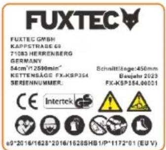 Fuxtec FX-KSP351 - Znak ostrzegawczy - 2