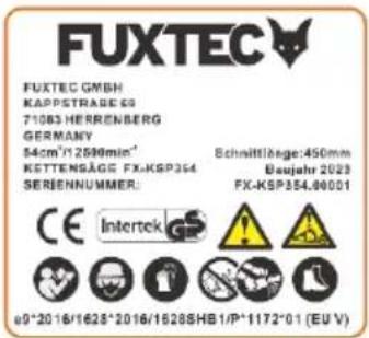Fuxtec FX-KSP351 - Sinal de aviso - 2