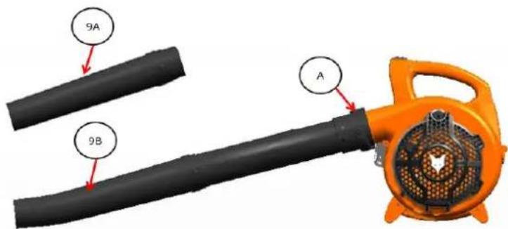 Fuxtec FX-LBS126 - Montage comme souffleur de feuilles - 1