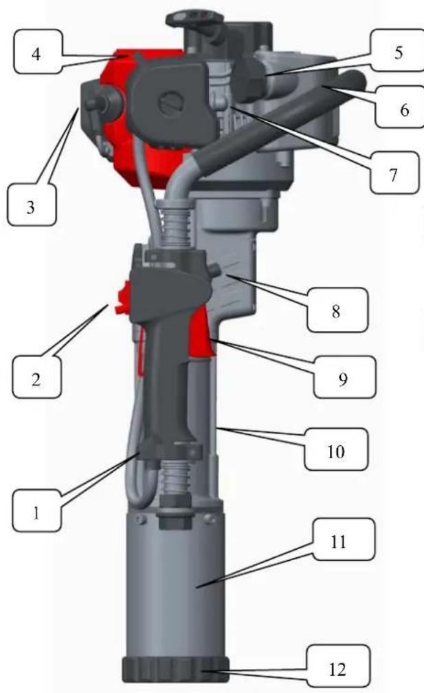 Fuxtec FX-PR165 - Description des principales pièces - 1
