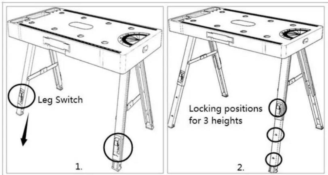 Fuxtec FX-WB - Workbench & Sawhorse mode - 1