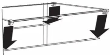 MAYTAG MRSF4036PZ - Pour enlever et réinstaller les tablettes intermédiaire et supérieure : - 1