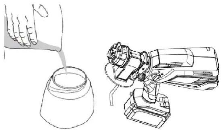 Fuxtec FX-E1CSP20 - Encher o recipiente de tinta: - 1