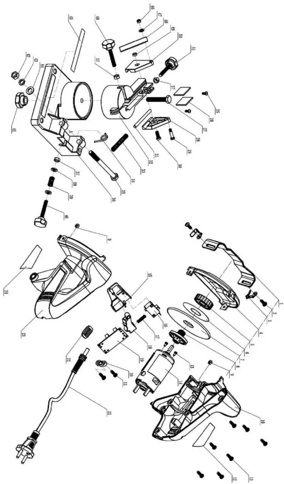 Fuxtec FX-KSF700 - Parts List - 1